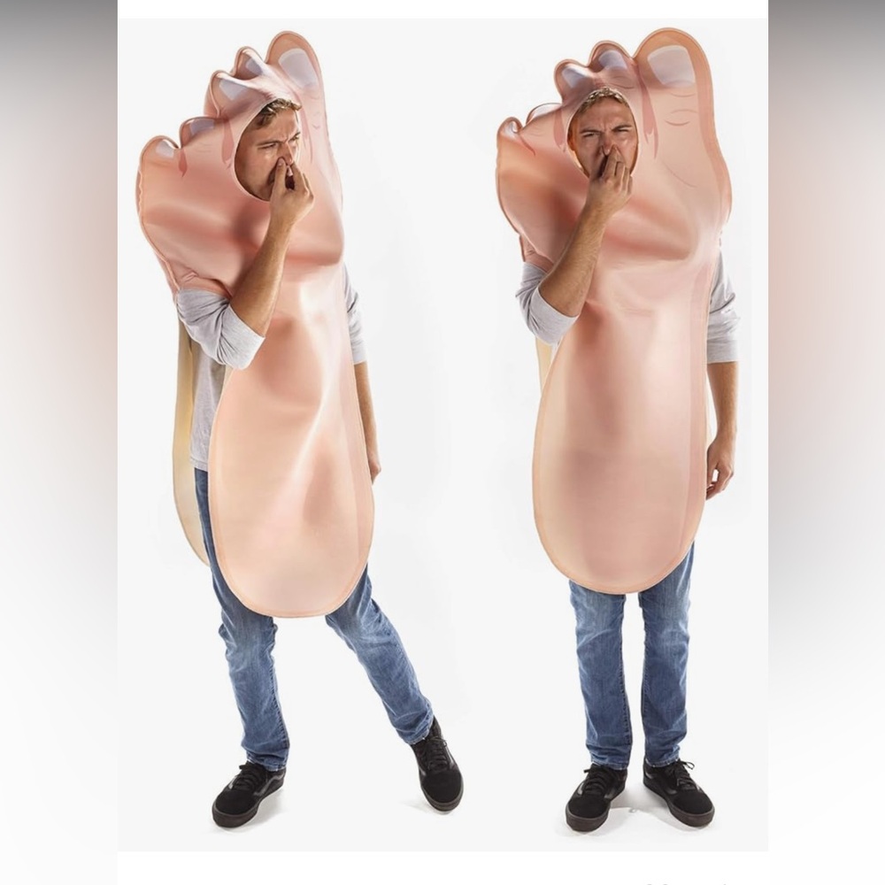 Unisex Two Left Feet Couples Costume- Funny Gross Body Suit Adult Halloween